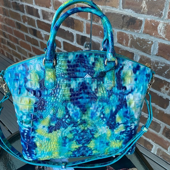 NWT Brahmin Croco Leather Hydro Melbourne Large Duxbury Satchel Purse - Picture 9 of 9